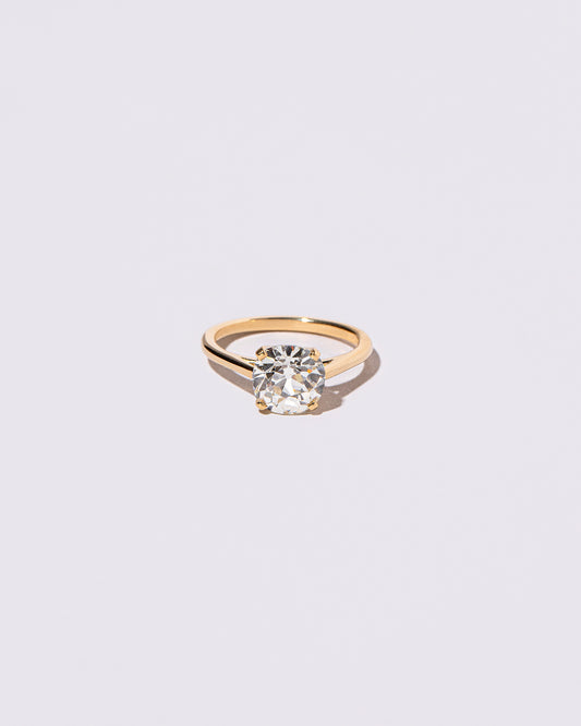 Old Mine Cut Diamond Solitaire front facing