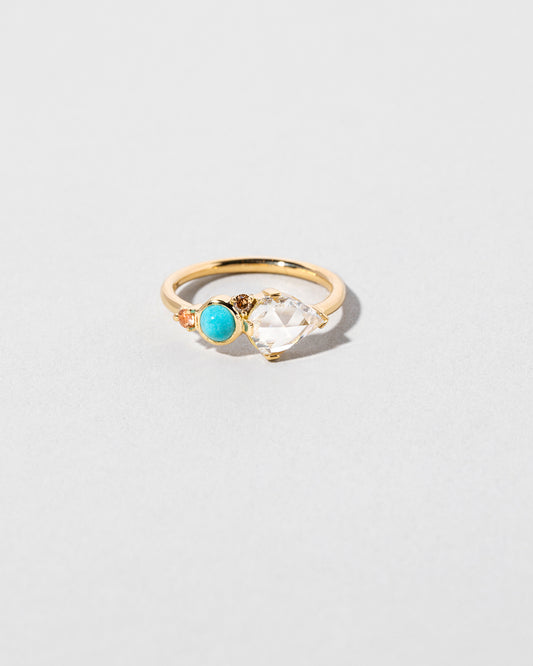 Antique Rose Cut Diamond Line Cluster Ring