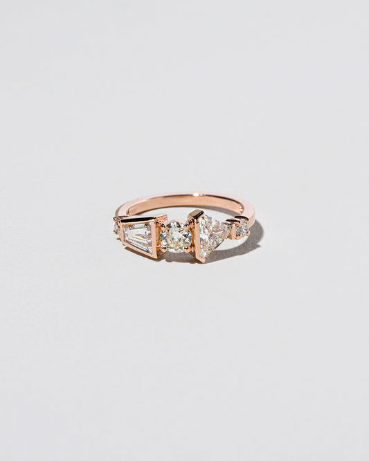Brilliant Cut Triangle Diamond Line Cluster Ring
