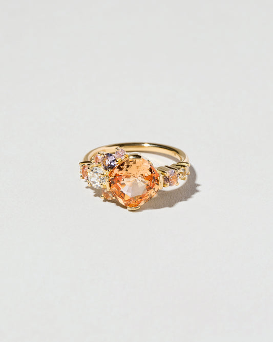 Golden Sapphire Cluster Ring