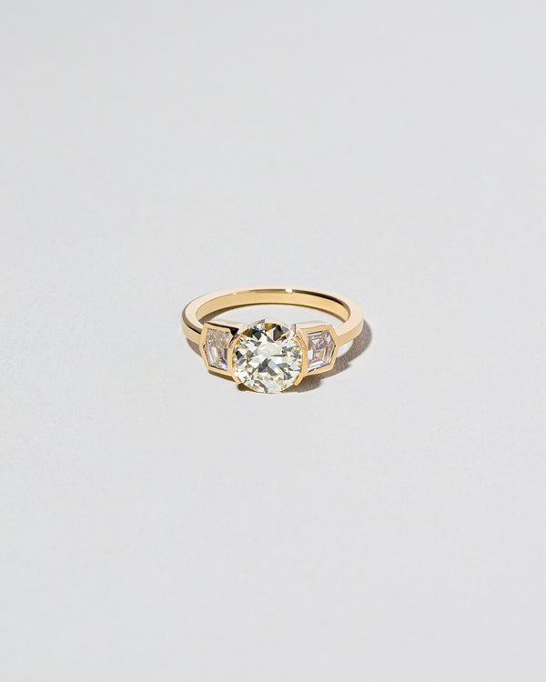 Old European Cut Diamond Three Stone Ring