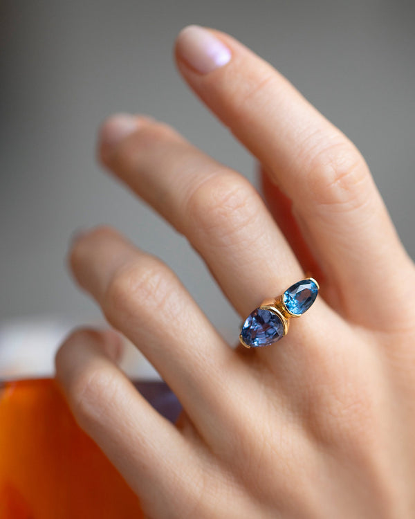 Photo of model's hand wearing the Matsu Ring