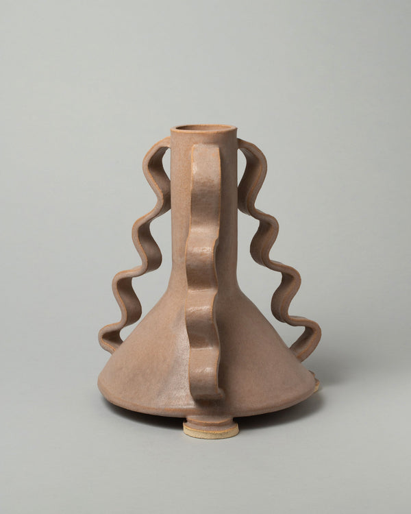 Morgan Peck Collection Swoop Vase on light color background.