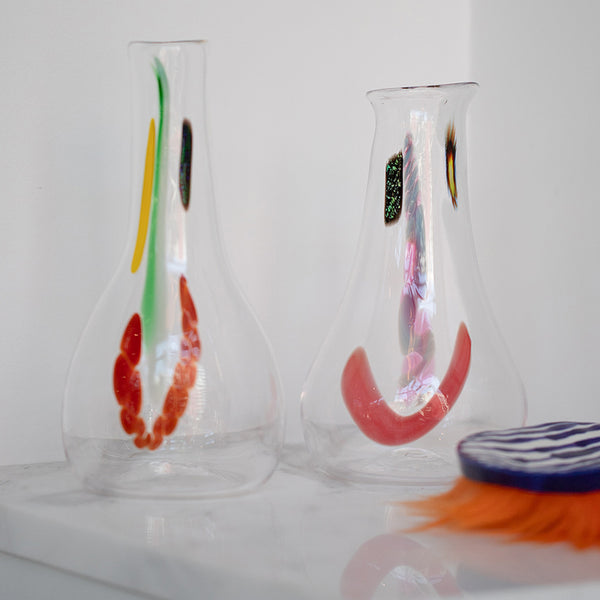 Big Feelings Collection Facevessel glassware pieces, on a neutral-light background.