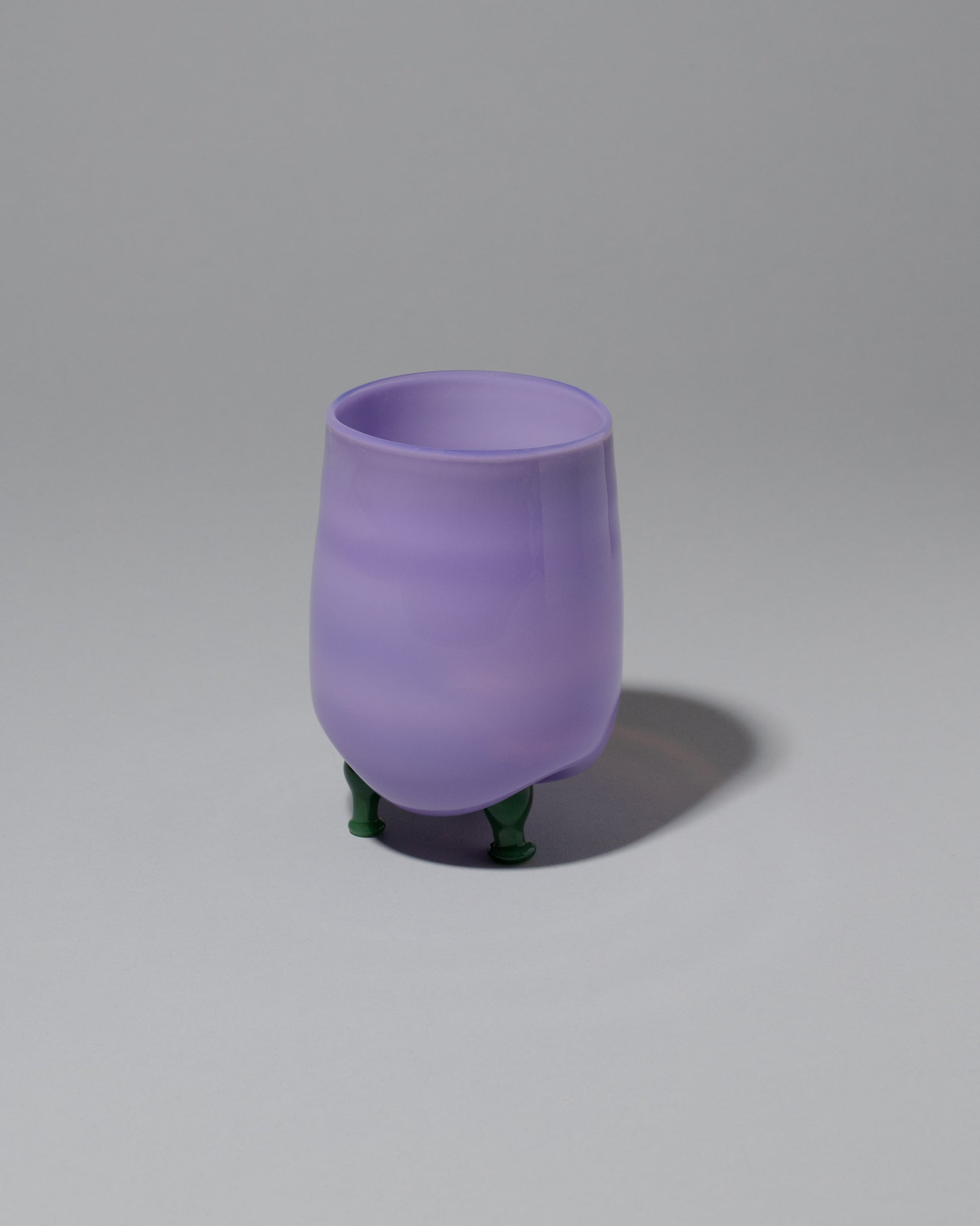 Ornamental by Lameice Violet & Mint Opaque Eye Candy Cocktail Glass on light color background.