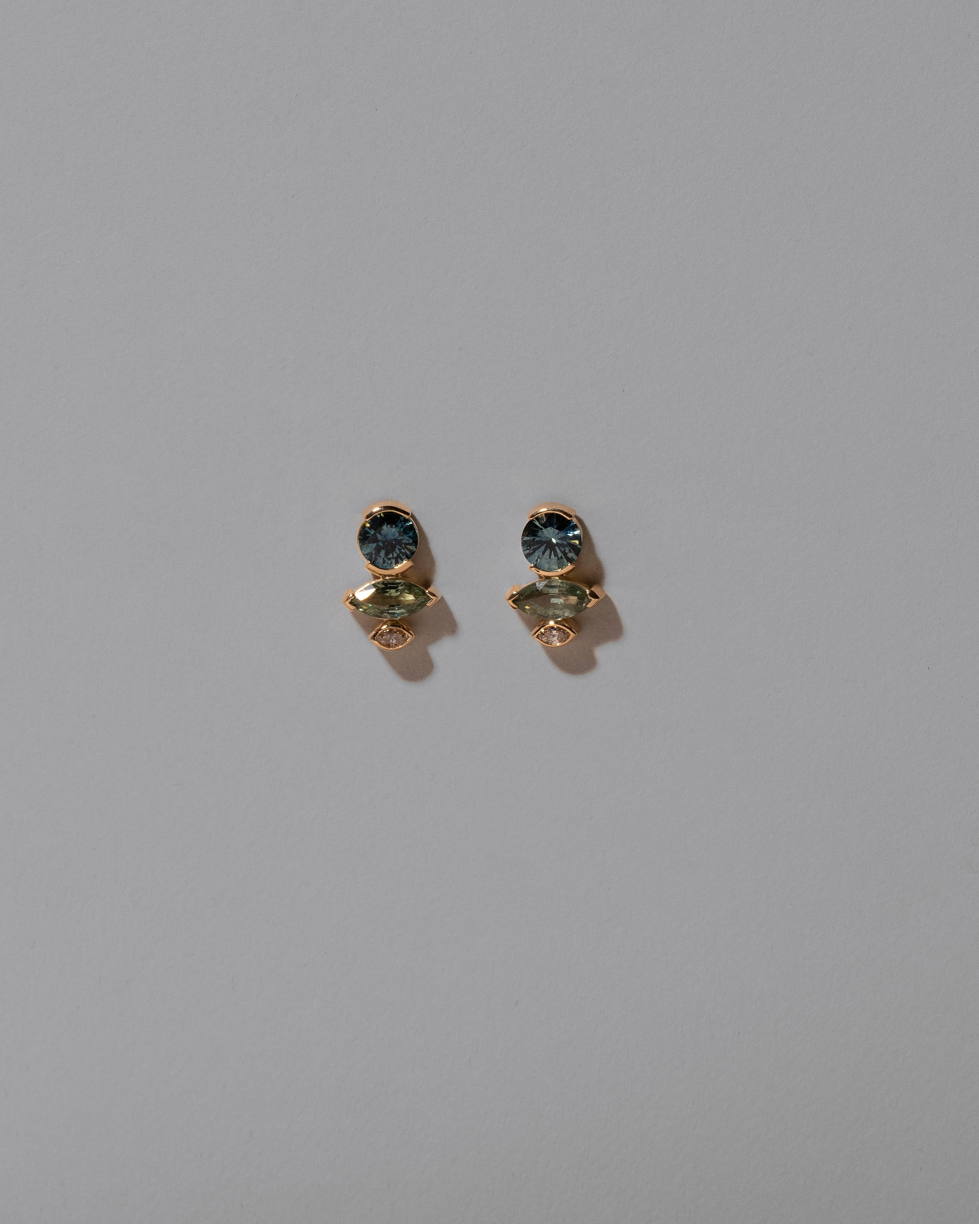 Ara Earrings on light color background.
