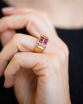 Vintage Tiffany & Co. Paloma Picasso Studio Ring on model.