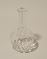 Closeup details of the Bollenglass Design Spiral Bud Vase on light color background.