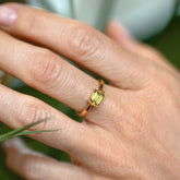 product_details::Brown Diamond Courtship Ring on model.