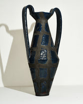 Emily Mullin Grid III Vessel on light color background.