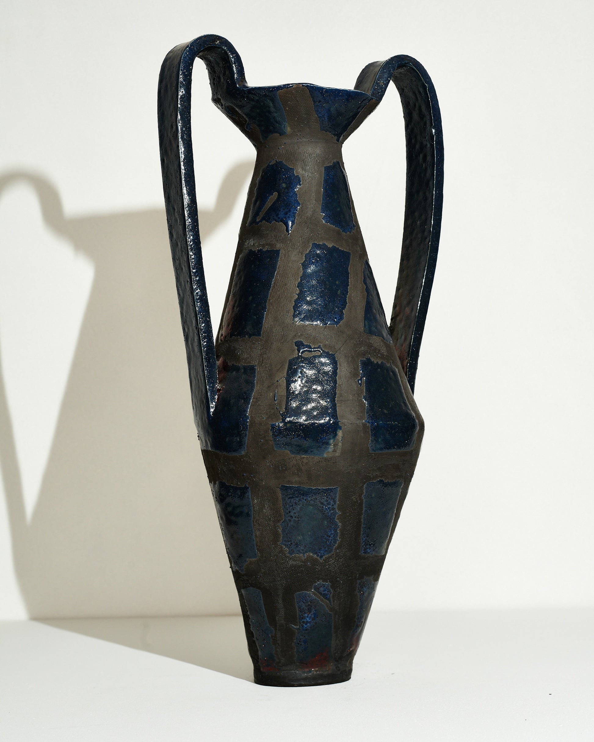 Emily Mullin Grid III Vessel on light color background.