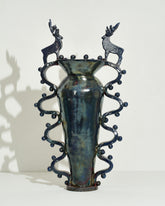 Emily Mullin Stags Vessel on light color background.