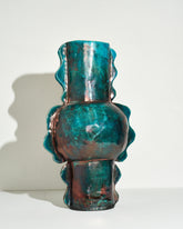 Emily Mullin Turquoise Vessel I on light color background.