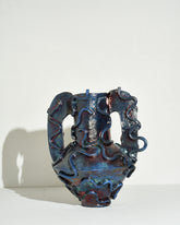 Emily Mullin Waves II Vessel on light color background.
