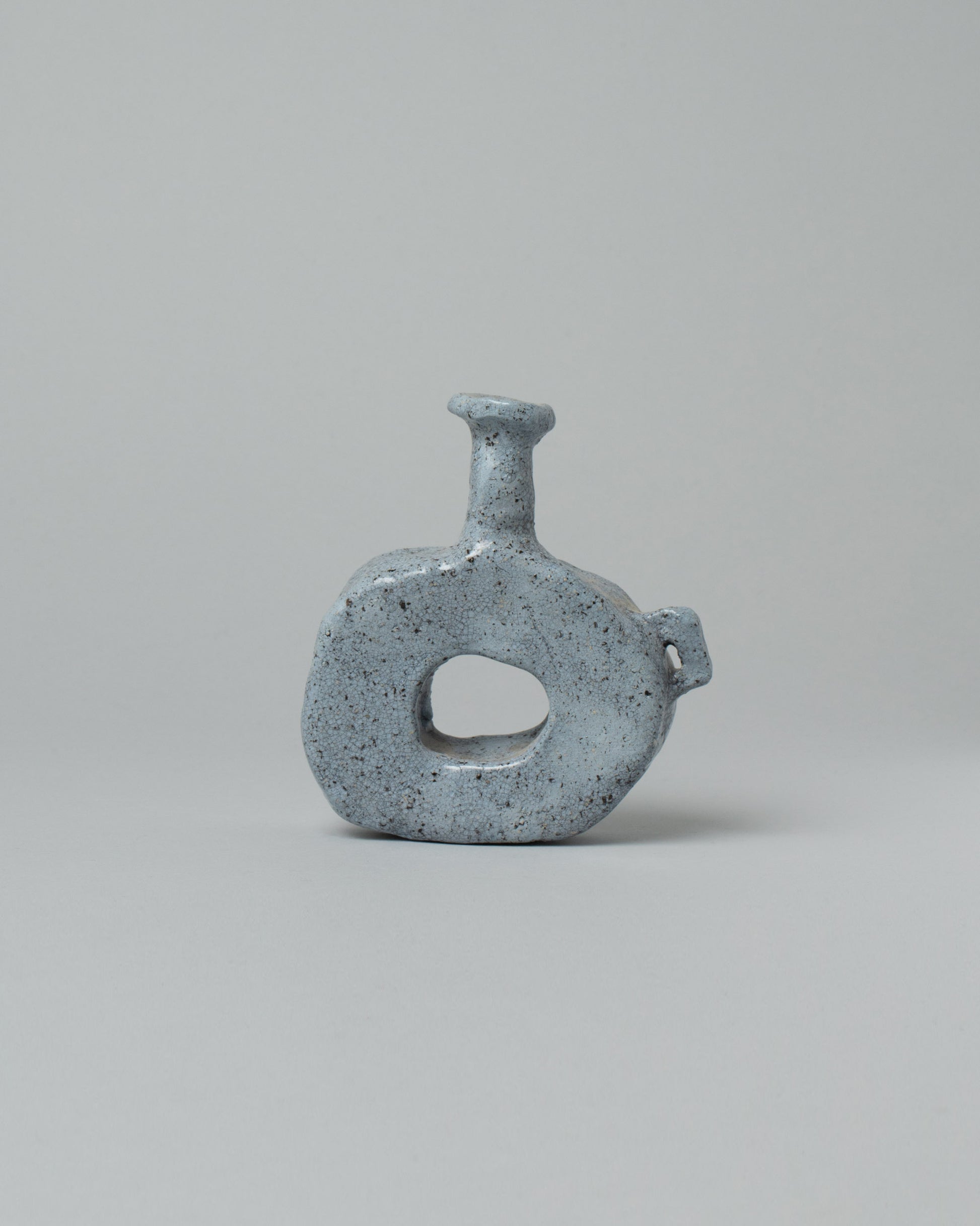 Willem van Hooff Blue Speckle Extra Small Core Sculpture on light color background.