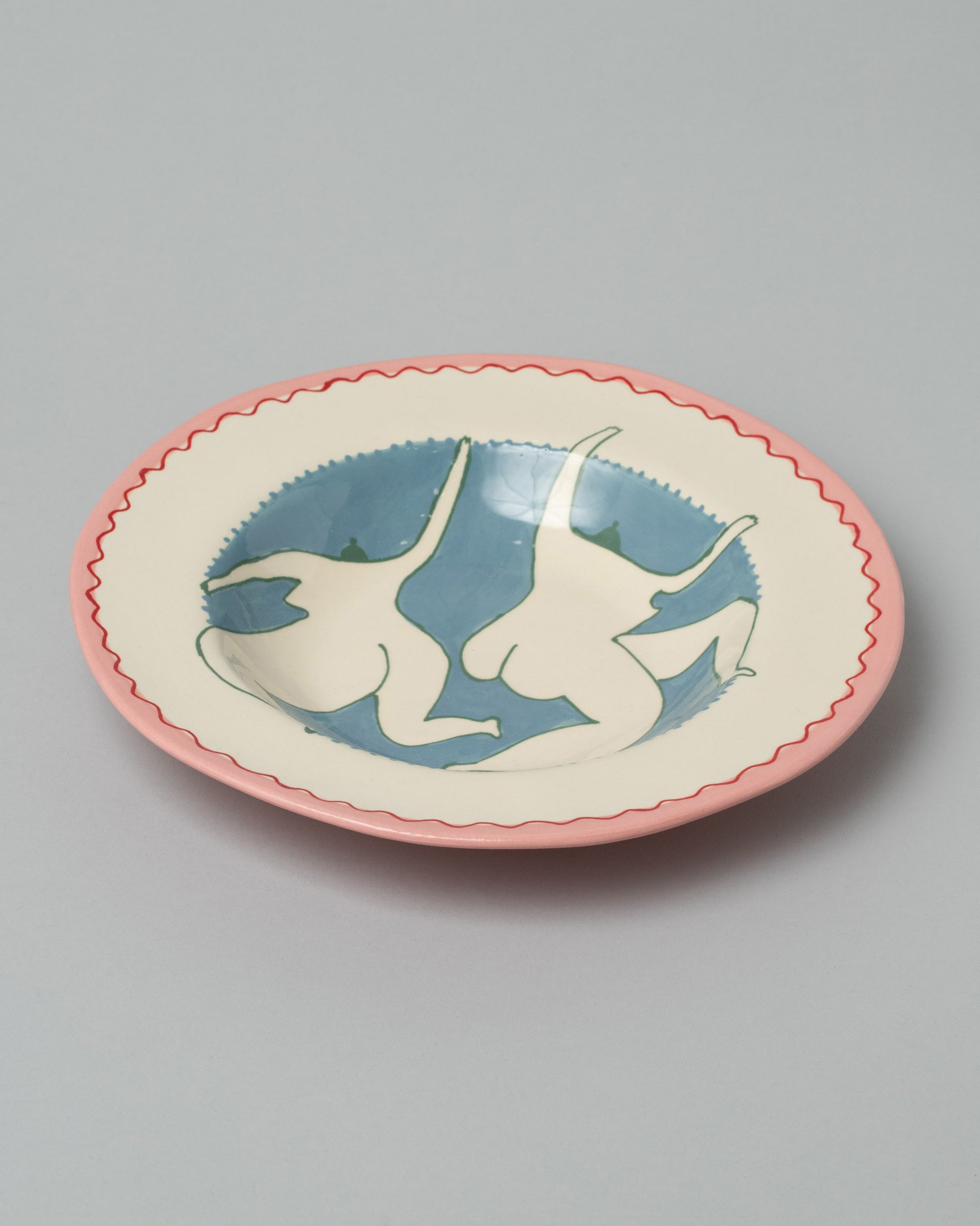 Laetitia Rouget Dancing Queen Dinner Plate on light color background.