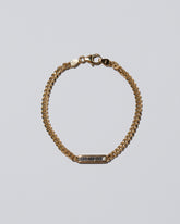 White Diamond 3.4mm Identity Chain Bracelet on light color background.
