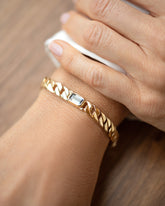 Identity Chain Bicolor Tourmaline Bracelet 003 on model.