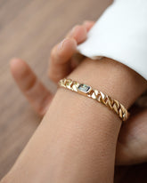 Identity Chain Bicolor Tourmaline Bracelet 003 on model.