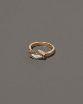 View from the side of the Mirth Ring on grey color background.
