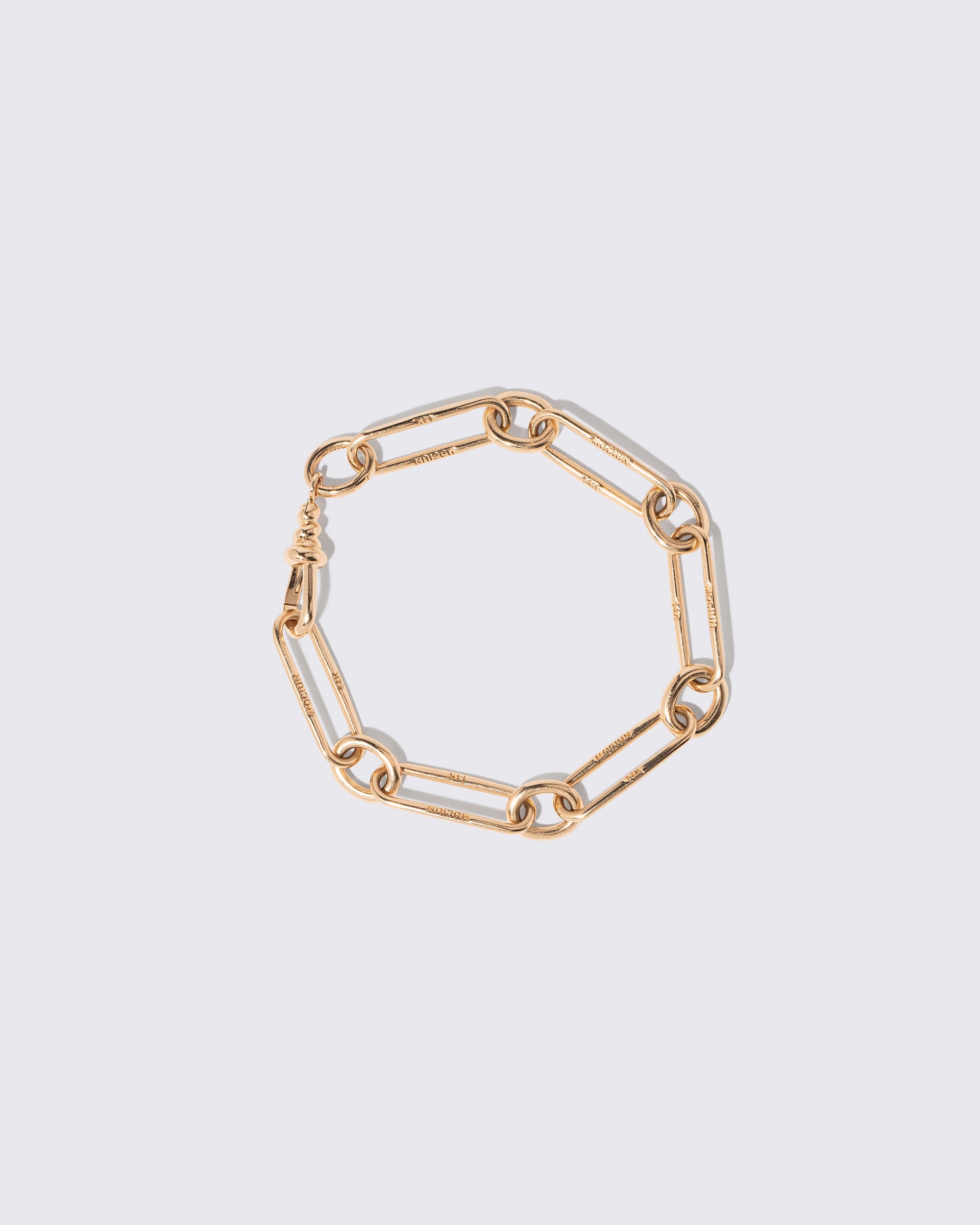 K18 U-Link Chain Bracelet ( @ジッポ ) 14k Gold Large Open Link