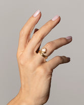 Diamond Light Cutter Ring on model.