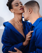 Styled image of models wearing the Verve Star Necklace