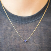 product_details::Northern Lights Necklace 002 on model.