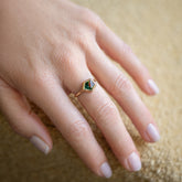 product_details::Geyser Bicolor Sapphire Ring 004 on model.