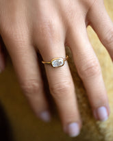 Gusher Diamond Ring 017 on model.