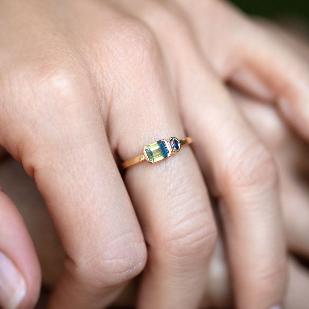 product_details::Dianthus Ring on model.