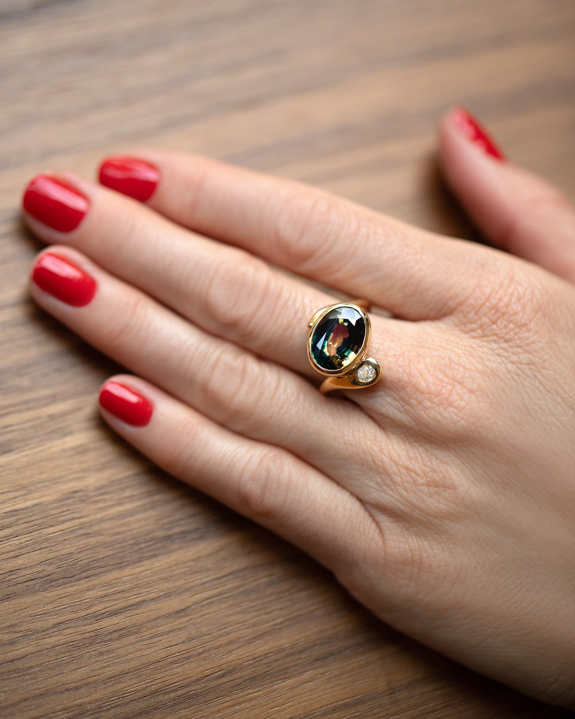 Anemone Ring on model.