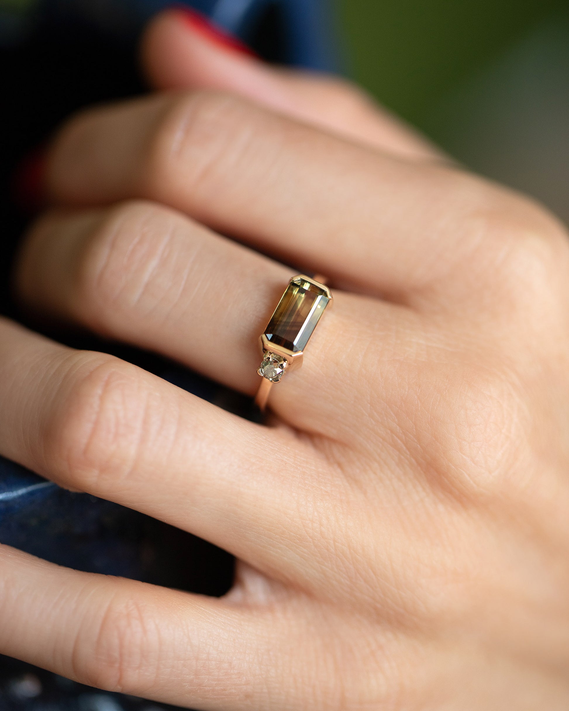 Ansellia Ring on model.