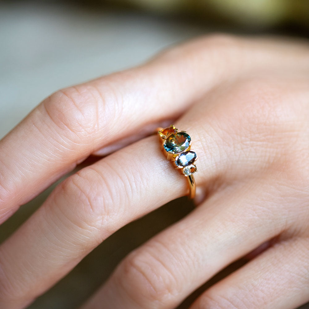 product_details::Calanthe Ring on model.