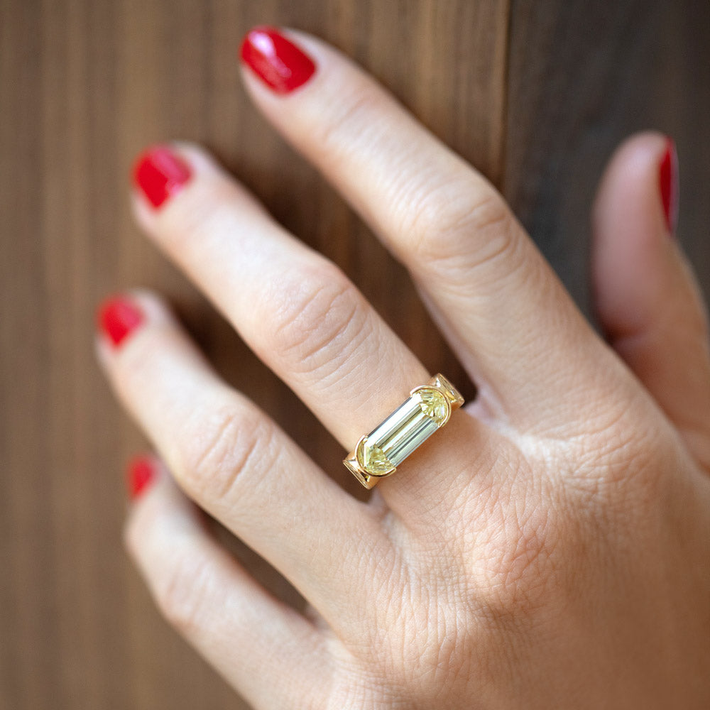 product_details::Eranthis Ring on model.