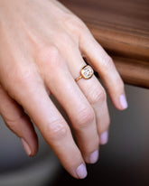 Gusher Diamond Ring 006 on model.