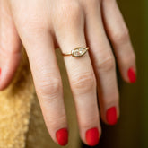 product_details::Gusher Diamond Ring 014 on model.