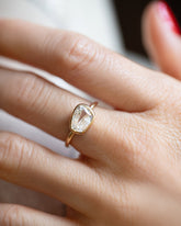 Gusher Diamond Ring 016 on model.