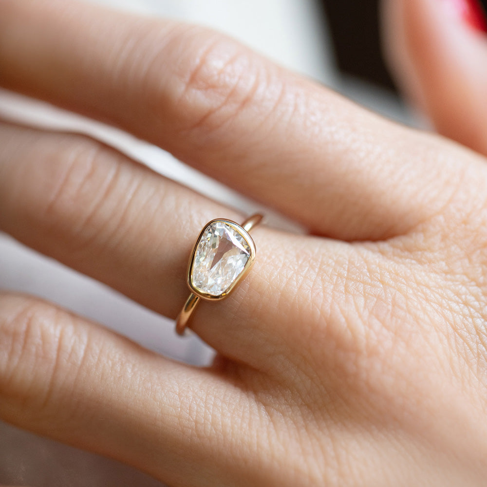 product_details::Gusher Diamond Ring 016 on model.