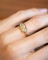 Gusher Diamond Ring 045 on model.