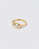 View from the side of the Gusher Diamond Ring 046 on light color background.