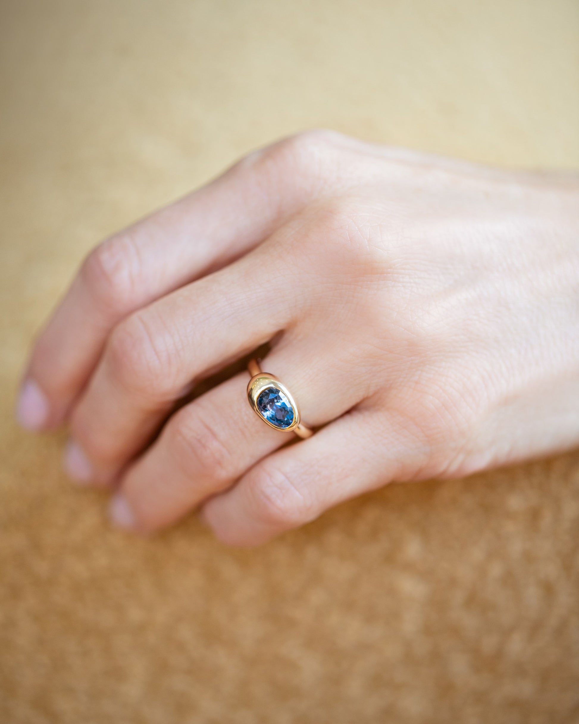 Spinel Grand Align Ring on model.