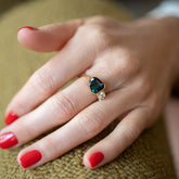 product_details::Viburnum Ring on model.