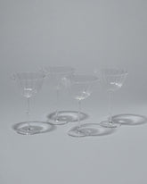 Sophie Lou Jacobsen Cosmo Coupe Glass Set on light color background.