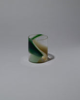 Bow Glassworks Seaside Splash Cup on light color background.