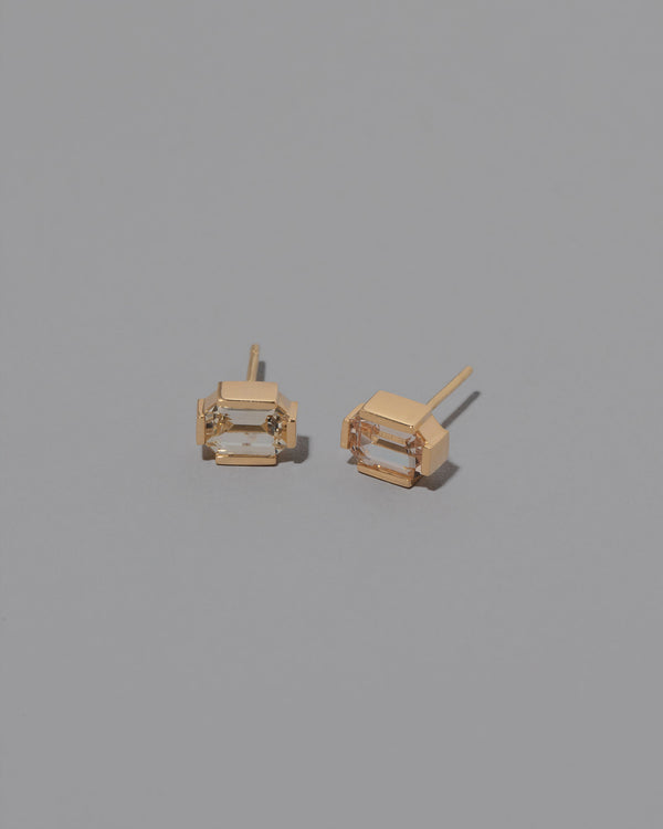 Envelop Earrings on grey color background.