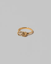 View from the side of the Oval Brown Diamond Transformation Ring on light color background.