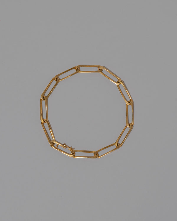 Vintage Cartier Open Oval Curb Chain Bracelet on light color background.