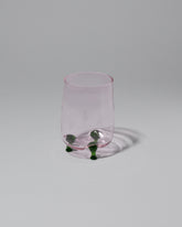 Ornamental by Lameice Pink & Green Transparent Eye Candy Cocktail Glass on light color background.