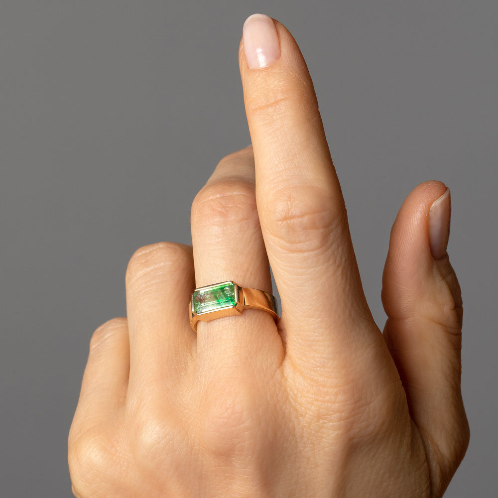 product_details::Gather Ring on model.
